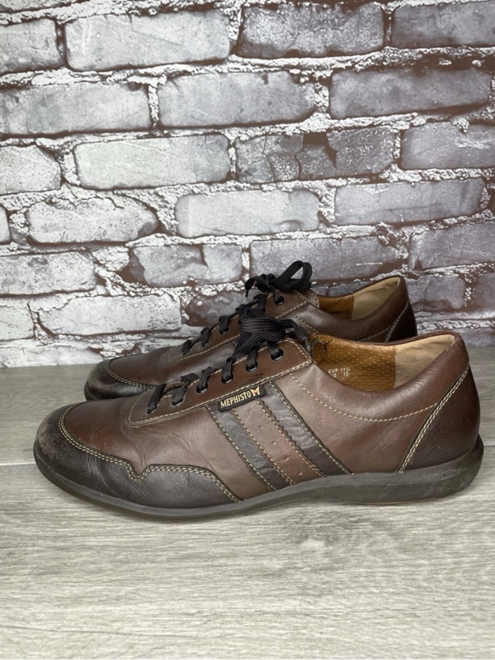 Mephisto Bonito Air-Jet Brown Leather Lace Up Walking Shoes Men’s sz 12M US/45EU